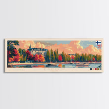 Load image into Gallery viewer, Espoo Finland Wall Art, Panoramic Travel Poster, Panoramic Framed Canvas Print, City Wall Art, Wall Hanging Home Decor, Travel Art

