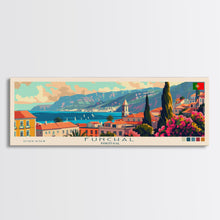 Cargar imagen en el visor de la galería, Funchal Portugal Travel Print Wall Art, Panoramic City Art, Travel Art, Wall Decor, Vacation Gift, Framed Canvas Print Or Metal Art
