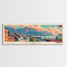 Carregar imagem no visualizador da galeria, Ålesund Norway Wall Art, Panoramic Travel Poster, Panoramic Framed Canvas Print, City Wall Art, Wall Hanging Home Decor, Travel Art
