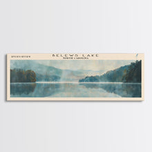 Load image into Gallery viewer, Belews Lake North Carolina Panoramic Framed Canvas Print, Lake House Decor, Scenic View, Travel Poster, Minimalist Art, Home Decor
