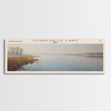 Cargar imagen en el visor de la galería, Conway Lake New Hampshire Framed Canvas Print, Lake House Decor, Panoramic Wide Art, Travel Poster, Rustic Lake Painting, Home Decor
