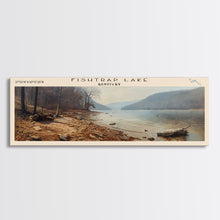 Cargar imagen en el visor de la galería, Fishtrap Lake Kentucky Framed Canvas Print, Lake House Art, Panoramic Wall Art, Travel Poster, Serene Lake Painting, Home Decor
