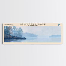 Load image into Gallery viewer, Sylvan Lake South Dakota Panoramic Wall Art, Framed Canvas Print, Lake House Decor, Travel Poster, Scenic Lake Scene, Living Room Decor
