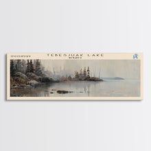 Load image into Gallery viewer, Trout Lake Canada Northwest Territories Panoramic Wall Art, Framed Canvas Print, Lake House Decor, Travel Poster, Beautiful Lake Scene, Home Decor
