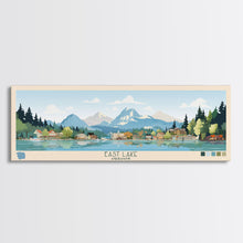 Load image into Gallery viewer, East Lake Oregon Framed Canvas Print, Panoramic Landscape Art, Midcentury Modern, Pop Art, Living Room Wall Art, Travel Poster, Beautiful Nature Art
