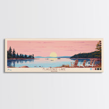 Cargar imagen en el visor de la galería, Flagstaff Lake Maine Framed Canvas Print, Panoramic Wall Art, Midcentury Modern, Pop Art, Bedroom Decor, Travel Poster, Artistic Decor, Lake View
