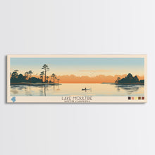 Carregar imagem no visualizador da galeria, Lake Moultrie South Carolina Framed Canvas Print, Panoramic Wall Art, Midcentury Modern, Pop Art, Bedroom Art, Travel Poster, Lake House Decor
