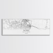 Load image into Gallery viewer, Panoramic Mobile City Map, Alabama Art, Map Print, Minimalist Wall Art, Canvas Art, Housewarming Gift, Street Map Art, Closing Gift
