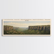 Cargar imagen en el visor de la galería, Chapada dos Guimarães National Park Framed Canvas Print Travel Poster | Wall Art | Home Decor | Gift For Travel Lover | Wall Hanging | Original Art
