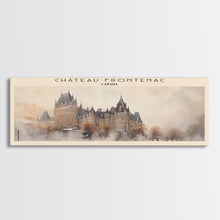 Cargar imagen en el visor de la galería, Château Frontenac COUNTRY Travel Poster Print, Framed Canvas Print, COUNTRY Travel Art, Wood Framed Art, Wall Hanging, Home Decor
