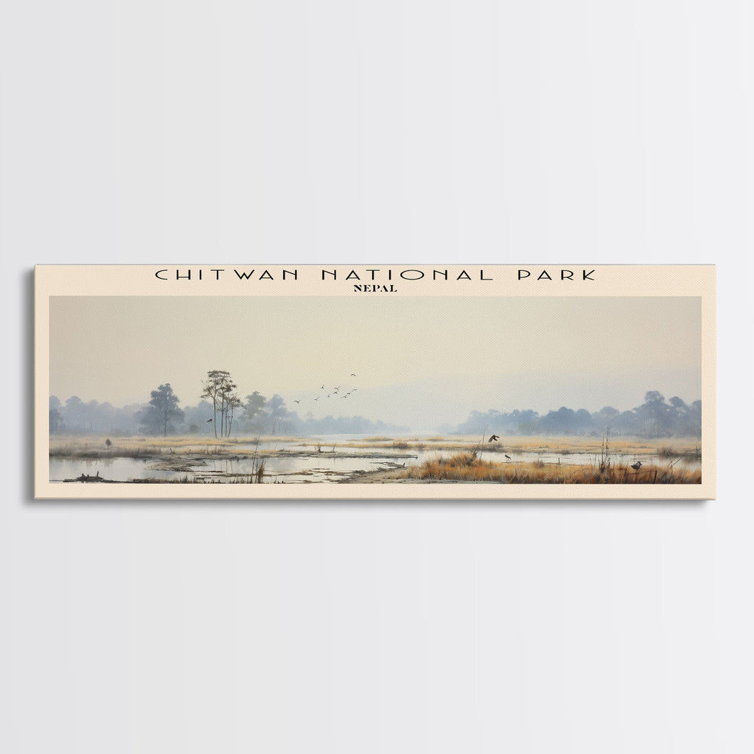 Chitwan National Park Travel Print Wall Art, Travel Poster Print, Retro Style COUNTRY Home Decor, Wall Hanging, Travel Gift Idea, Unique Metal Art