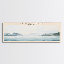 Cargar imagen en el visor de la galería, Cocos Island COUNTRY | Framed Travel Poster Canvas Print | Trendy Wall Art | Watercolor Painting | Living Room Art | Unique Art
