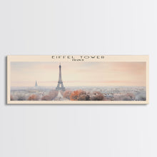 Load image into Gallery viewer, Eiffel Tower Travel Poster Print, Framed Canvas Print, COUNTRY Travel Art, Wood Framed Art, Wall Hanging, Home Decor
