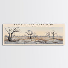 Carregar imagem no visualizador da galeria, Etosha National Park Travel Poster Print, Framed Canvas Wall Art, Metal Wall Art, COUNTRY art, Gift For Him, Travel Wall Art, Travel Lover Gift
