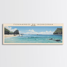 Carregar imagem no visualizador da galeria, Fernando de Noronha COUNTRY | Framed Travel Poster Canvas Print | Trendy Wall Art | Watercolor Painting | Living Room Art | Unique Art
