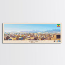 Carregar imagem no visualizador da galeria, Ad-Dawhah, Qatar Panoramic Travel Poster Canvas Print, Ad-Dawhah, Qatar Painting, Qatar Art, Ad-Dawhah Travel Art, Guest Room Painting
