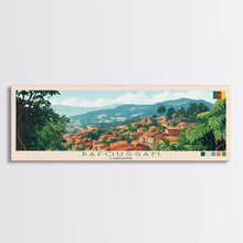 Carregar imagem no visualizador da galeria, Bafoussam, Cameroon Travel Poster Panoramic Canvas Print, Bafoussam, Cameroon Painting, Cameroon Art, Bafoussam Travel Art, Guest Room Painting

