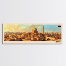 Carregar imagem no visualizador da galeria, Baghdad, Iraq Panoramic Travel Poster Canvas Print, Baghdad, Iraq Painting, Iraq Art, Baghdad Panoramic Travel Art, Travel Painting
