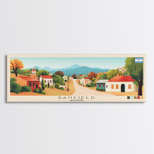 Load image into Gallery viewer, Banfield, Argentina Panoramic Travel Poster Canvas Print, Banfield, Argentina Painting, Argentina Art, Banfield Panoramic Travel Art, Travel Painting

