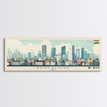 Load image into Gallery viewer, Bangalore, India Panoramic Travel Poster Canvas Print, Bangalore, India Painting, India Art, Bangalore Travel Art, Living Room Painting
