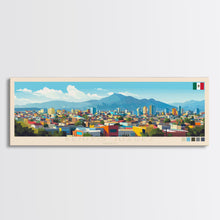 Cargar imagen en el visor de la galería, Benito Juarez, Mexico Panoramic Travel Poster Canvas Print, Benito Juarez, Mexico Painting, Mexico Art, Benito Juarez Travel Art, Guest Room Painting
