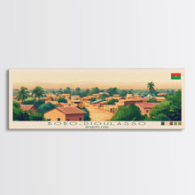 Load image into Gallery viewer, Bobo-Dioulasso, Burkina Faso Panoramic Travel Poster Canvas Print, Bobo-Dioulasso, Burkina Faso Painting, Burkina Faso Art, Bobo-Dioulasso Travel Art, Guest Room Painting
