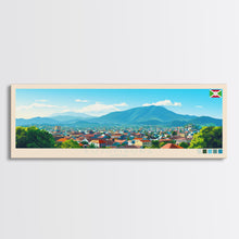 Carregar imagem no visualizador da galeria, Bujumbura, Burundi Panoramic Travel Poster Canvas Print, Bujumbura, Burundi Painting, Burundi Art, Bujumbura Travel Art, Guest Room Painting
