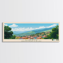 Carregar imagem no visualizador da galeria, Bukavu, Congo Panoramic Travel Poster Canvas Print, Bukavu, Congo Painting, Congo Art, Bukavu Travel Art, Living Room Painting
