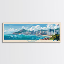 Carregar imagem no visualizador da galeria, Busan, South Korea Travel Poster Panoramic Canvas Print, Busan, South Korea Painting, South Korea Art, Busan Travel Art, Guest Room Painting
