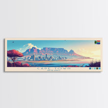 Carregar imagem no visualizador da galeria, Cape Town, South Africa Panoramic Travel Poster Canvas Print, Cape Town, South Africa Painting, South Africa Art, Cape Town Travel Art, Guest Room Painting
