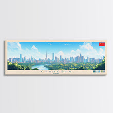 Cargar imagen en el visor de la galería, Changsha, China Panoramic Travel Poster Canvas Print, Changsha, China Painting, China Art, Changsha Travel Art, Living Room Painting
