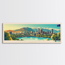 Load image into Gallery viewer, Panoramic Travel Poster Christchurch, New Zealand Canvas Print, Christchurch, New Zealand Painting, New Zealand Art, Christchurch Travel Art, Guest Room Painting
