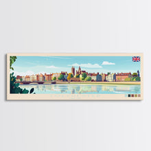 Load image into Gallery viewer, Colchester, England Travel Poster Panoramic Canvas Print, Colchester, England Painting, England Art, Colchester Travel Art, Guest Room Painting
