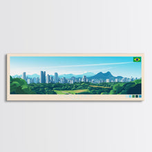Load image into Gallery viewer, Curitiba, Brazil Panoramic Travel Poster Canvas Print, Curitiba, Brazil Painting, Brazil Art, Curitiba Travel Art, Living Room Painting
