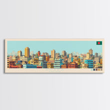 Load image into Gallery viewer, Dhaka, Bangladesh Panoramic Travel Poster Canvas Print, Dhaka, Bangladesh Painting, Bangladesh Art, Dhaka Travel Art, Guest Room Painting
