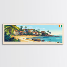 Load image into Gallery viewer, Divo, Ivory Coast Travel Poster Panoramic Canvas Print, Divo, Ivory Coast Painting, Ivory Coast Art, Divo Travel Art, Guest Room Painting
