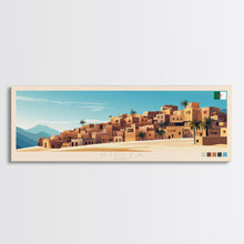 Load image into Gallery viewer, Djelfa, Algeria Panoramic Travel Poster Canvas Print, Djelfa, Algeria Painting, Algeria Art, Djelfa Panoramic Travel Art, Travel Painting
