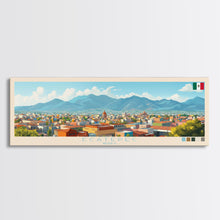 Load image into Gallery viewer, Ecatepec, Mexico Panoramic Travel Poster Canvas Print, Ecatepec, Mexico Painting, Mexico Art, Ecatepec Panoramic Travel Art, Travel Painting
