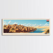 Carregar imagem no visualizador da galeria, Fayyum, Egypt Panoramic Travel Poster Canvas Print, Fayyum, Egypt Painting, Egypt Art, Fayyum Travel Art, Guest Room Painting
