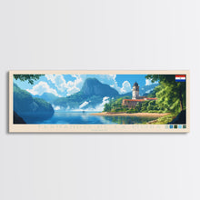 Load image into Gallery viewer, Fernando de la Mora, Paraguay Travel Poster Panoramic Canvas Print, Fernando de la Mora, Paraguay Painting, Paraguay Art, Fernando de la Mora Travel Art, Guest Room Painting
