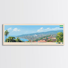 Load image into Gallery viewer, Freetown, Sierra Leone Panoramic Travel Poster Canvas Print, Freetown, Sierra Leone Painting, Sierra Leone Art, Freetown Travel Art, Guest Room Painting
