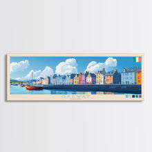 Carregar imagem no visualizador da galeria, Galway, Ireland Panoramic Travel Poster Canvas Print, Galway, Ireland Painting, Ireland Art, Galway Travel Art, Living Room Painting
