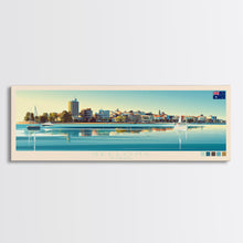 Carregar imagem no visualizador da galeria, Geelong, Australia Travel Poster Panoramic Canvas Print, Geelong, Australia Painting, Australia Art, Geelong Travel Art, Guest Room Painting
