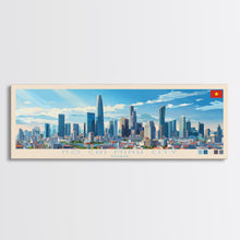 Cargar imagen en el visor de la galería, Ho Chi Minh City, Vietnam Panoramic Travel Poster Canvas Print, Ho Chi Minh City, Vietnam Painting, Vietnam Art, Ho Chi Minh City Panoramic Travel Art, Travel Painting
