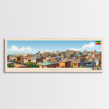 Load image into Gallery viewer, Mekelle, Ethiopia Panoramic Travel Poster Canvas Print, Mekelle, Ethiopia Painting, Ethiopia Art, Mekelle Panoramic Travel Art, Travel Painting
