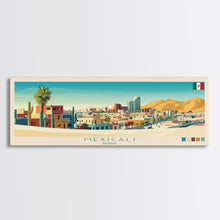 Load image into Gallery viewer, Mexicali, Mexico Panoramic Travel Poster Canvas Print, Mexicali, Mexico Painting, Mexico Art, Mexicali Panoramic Travel Art, Travel Painting
