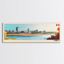 Load image into Gallery viewer, Moncton, Canada Travel Poster Panoramic Canvas Print, Moncton, Canada Painting, Canada Art, Moncton Travel Art, Guest Room Painting
