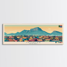 Load image into Gallery viewer, Tembisa, South Africa Panoramic Travel Poster Canvas Print, Tembisa, South Africa Painting, South Africa Art, Tembisa Travel Art, Guest Room Painting
