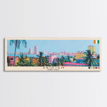 Carregar imagem no visualizador da galeria, Abidjan, Ivory Coast Panoramic Canvas Print, Abidjan, Ivory Coast Painting, Ivory Coast Art, Abidjan Travel Poster, Travel Art, Living Room Painting
