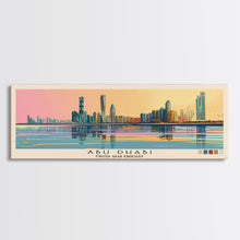 Carregar imagem no visualizador da galeria, Abu Dhabi, United Arab Emirates Panoramic Canvas Print, Abu Dhabi, United Arab Emirates Painting, United Arab Emirates Art, Abu Dhabi Travel Poster, Travel Art, Housewarming Gift
